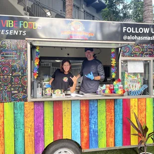 TJ and Marla @ Aloha Smash Burger on Lewers Street