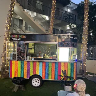 a colorful food truck