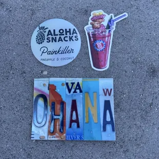 Cool stickers the owner gave us