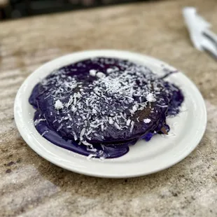 Ube Coconut Pancakes