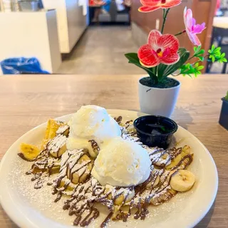 Banana Nutella N'cream crepes