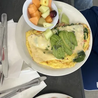 Cheese Omelette with Fruit
