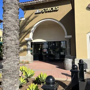 the entrance to the store