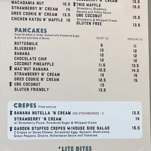 Menu as of 8/17/2024