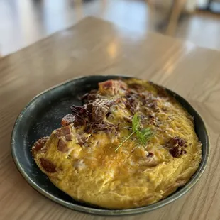Meat lovers omelette