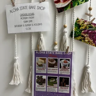 Hours and Menu