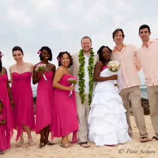Northshore Oahu wedding party!
