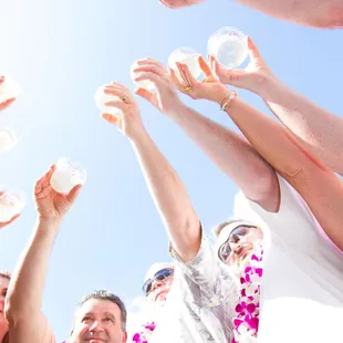 To the happy couple!  Paradise Cove, Koolina Beach, Oahu.
