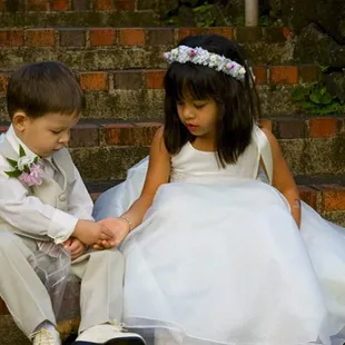 Two cousins sharing some treats. Cute!