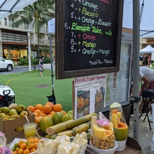 Sugarcane sticks and juice!