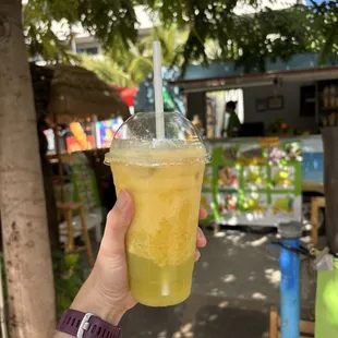 Pineapple mango sugarcane juice