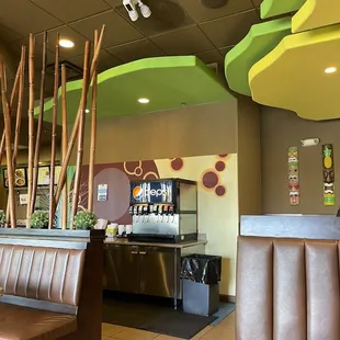 the interior of the restaurant
