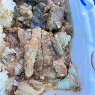 Beef and chicken teriyaki