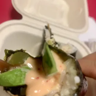 Spicy vegetable handrolls