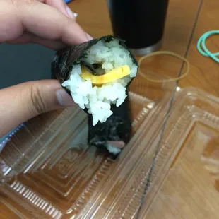 2017- Egg roll from Aloha Sushi in Pioneer Plaza. This cost actual money.
