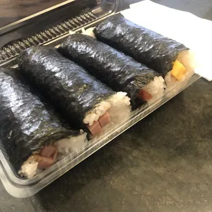 2020 - Spam and egg rolls from Aloha Sushi in Pioneer Plaza! Back to being up to standard, and so ono! Thank you for listening!
