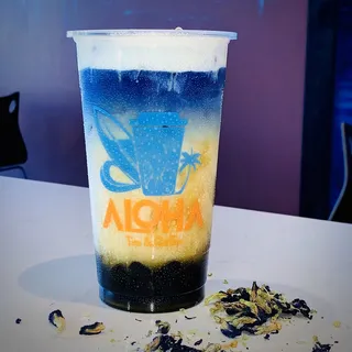 Hawaiian Blue Mint Cheese Foam Tea (Large)