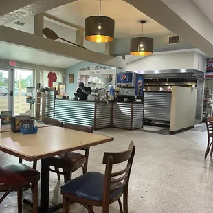 Inside dining area.