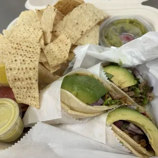 3 Tacos and 2 Sides (chipotle chicken)