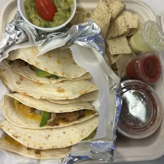 Quesadillas and 2 Sides