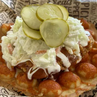 Nashville hot chicken stack