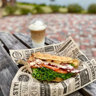 Aloha Latte and BLT
