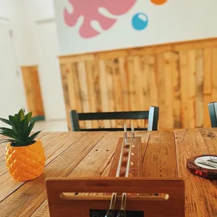 a pineapple on the table