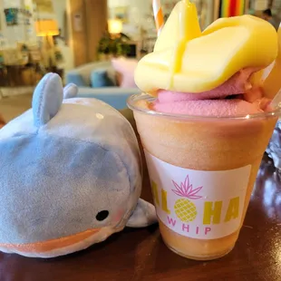 Original/Strawberry Dole Whip Float in POG slush