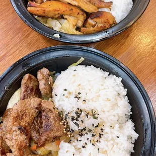 Kids bowls: chicken and beef