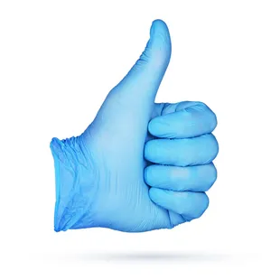 We have blue nitrile gloves for $9.99 a box.