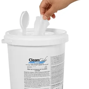 Cleancide Wipe Tub  Kills 99.99% of bacteria including Covid