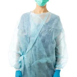 We have disposable gowns available to anyone that needs them.  Hotel room cleaning, taking care of a sick friend, high risk work...