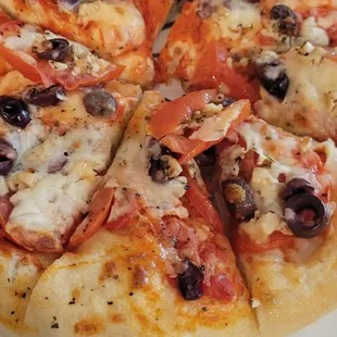 Tomatoes and roasted garlic foccacia