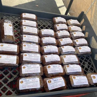 Assortment of bread loaves (September 2021)