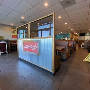 the inside of a restaurant