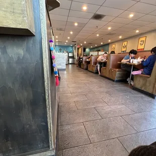 a view of the dining area