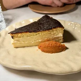 Basque Cheesecake - Burnt honey, carrot marmalade