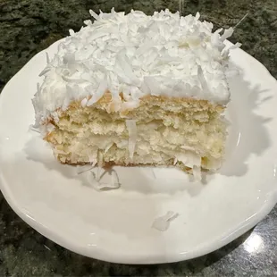 Housemade coconut banana cake