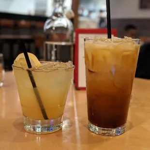 Adult thai tea + old fashioned