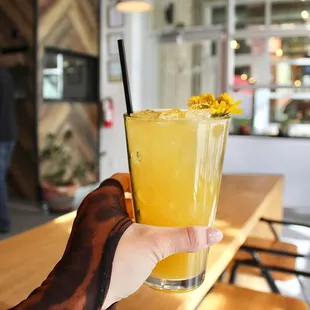 The Aloy Sling was made with Botanist Gin, Passion fruit, lemon, ginger, triple sec and soda.