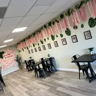 Inside establishment seating area