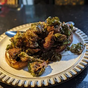 Brussel sprout crostini