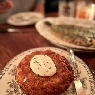 a plate of food on a table