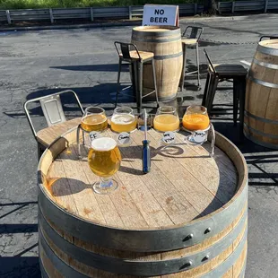 Flight and full pour