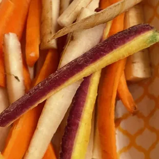 Local rainbow carrots