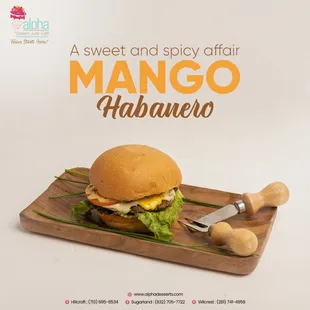 mango habanero burger