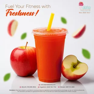 &quot;New Beginnings, Fresh Juices!  Embrace the New Year with our Apple Juice, freshly squeezed right when you order.