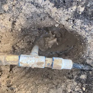 a pipe in a hole