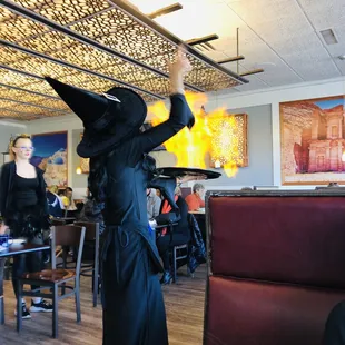 Ooompa!  Flaming Saganaki Greek Cheese.