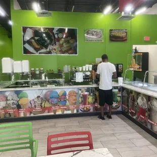 a man standing at the counter